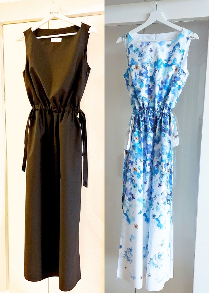 jednobojna-i sarena-haljina-pamuklik-piuma